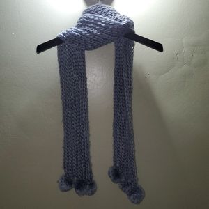 Forever 21 Blue Pom Pom Scarf